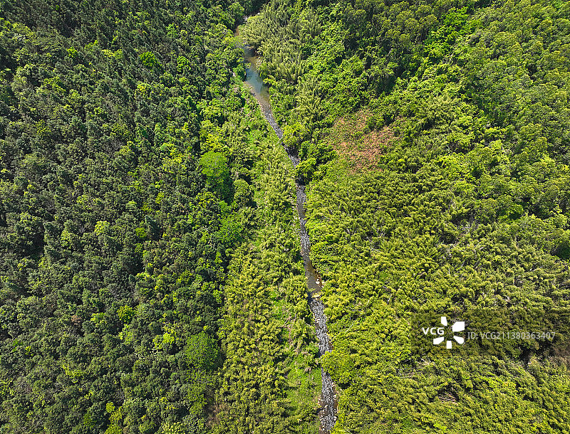 广东省惠州市博罗县象头山国家级自然保护区雷公峡漂流航拍图片素材