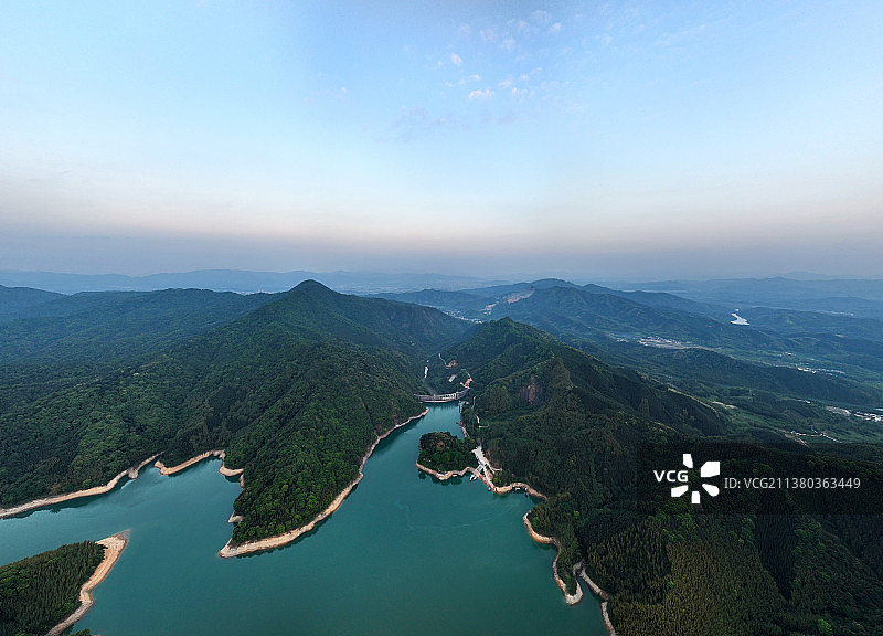广东省惠州市龙门县天堂山水库天堂湖航拍图片素材