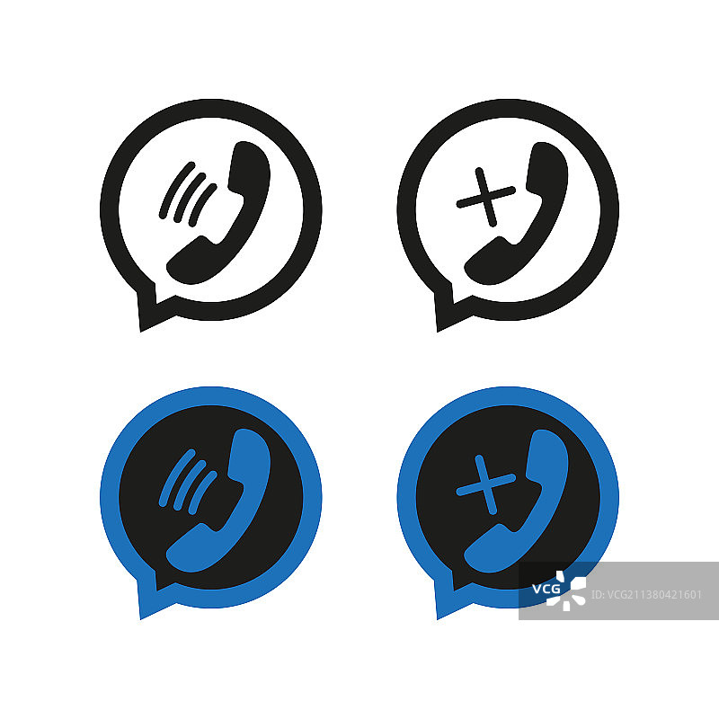 对话气泡中的手机图标图片素材