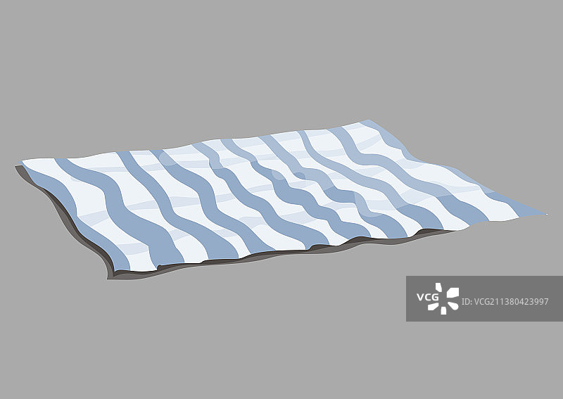 白色背景上的卡通海滩垃圾图片素材