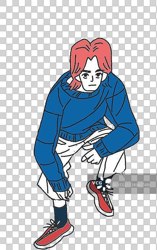 男子走路楼梯思考造型图片素材