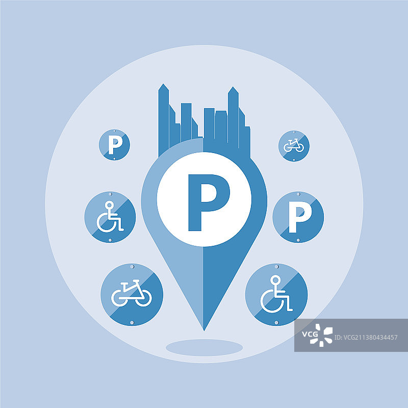 停车区指示牌图片素材