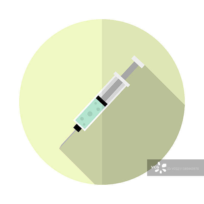 扁平图标设计的注射器符号图片素材