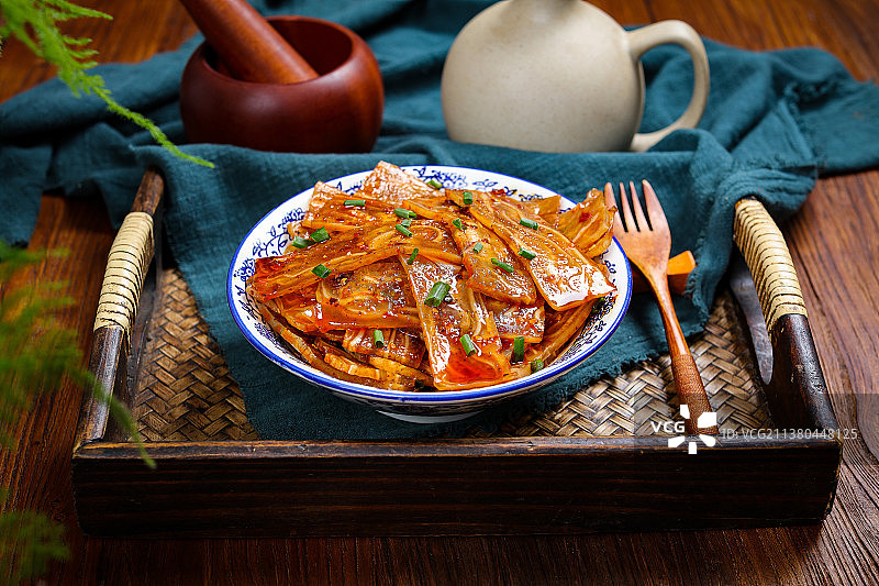 凉拌猪耳冻千层耳图片素材