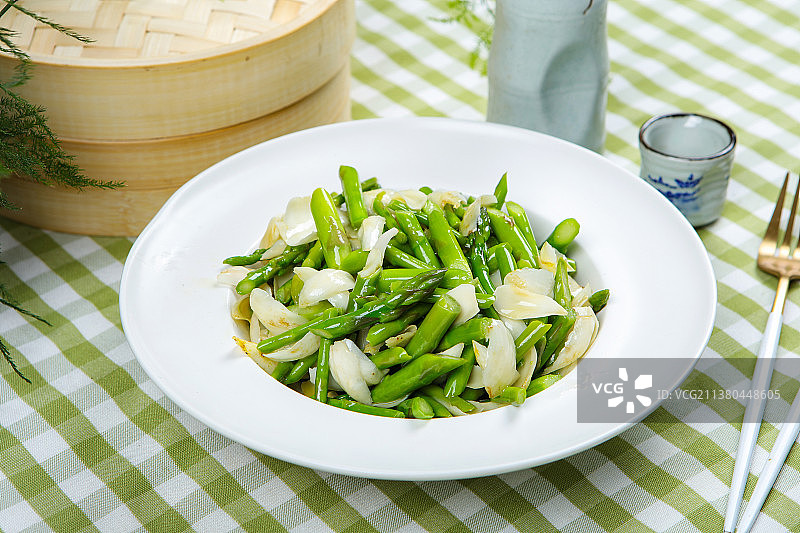 鲜香芦笋炒百合图片素材