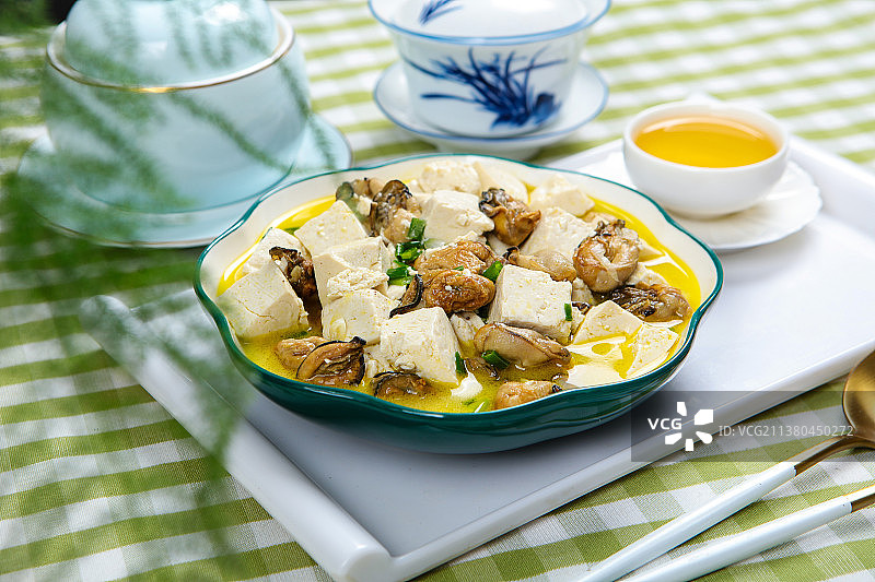 鲜美牡蛎豆腐羹图片素材