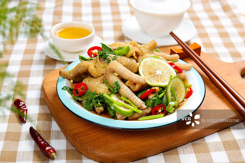 营养清新柠檬鸡脚图片素材