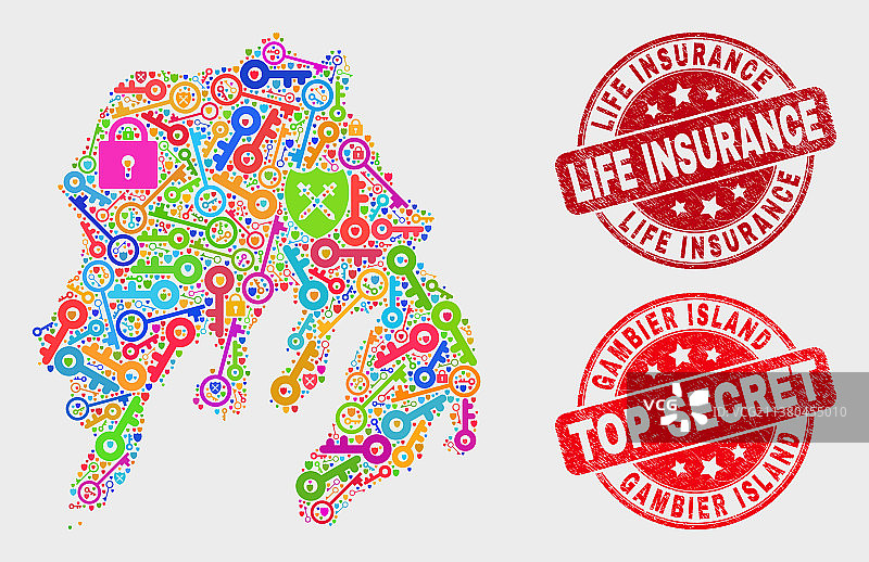 甘比尔群岛安全地图构图图片素材