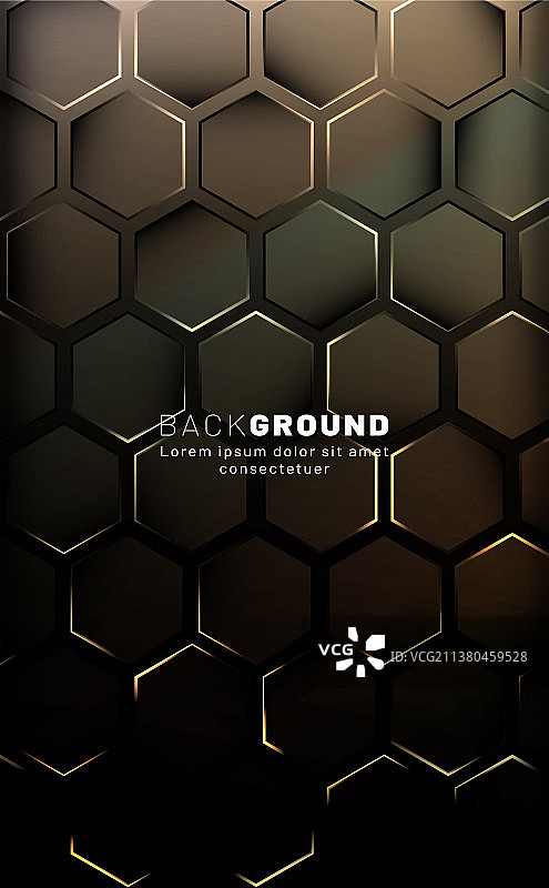 垂直六边形背景梯度色光图片素材