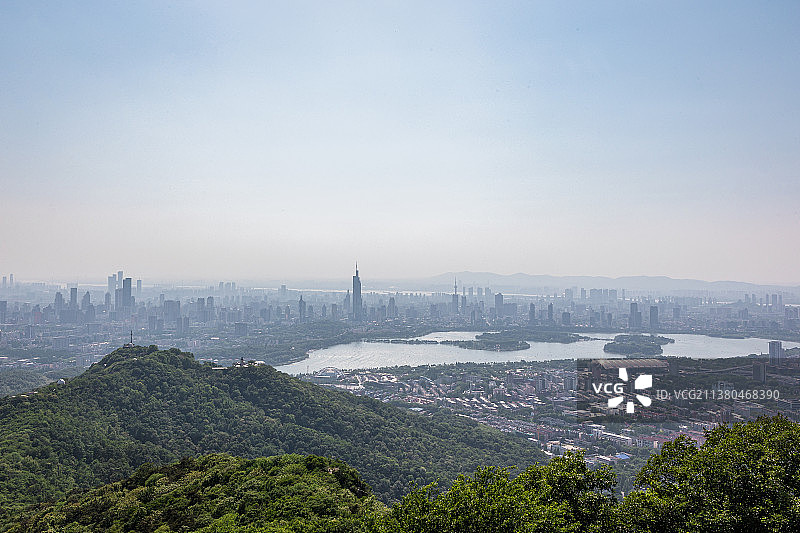 头陀岭俯看南京图片素材