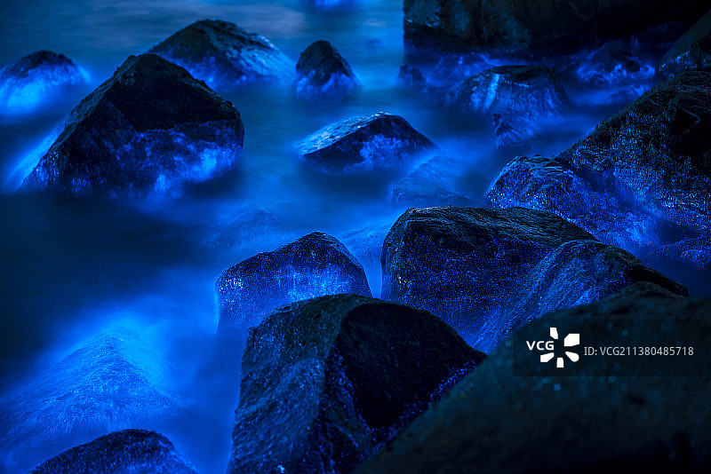 平潭蓝眼泪图片素材