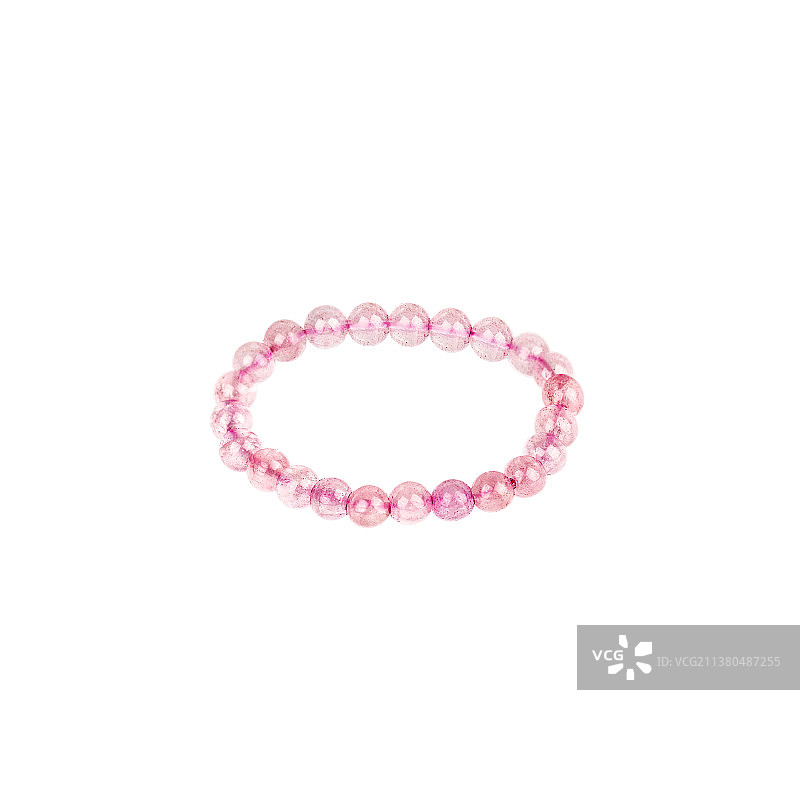 粉色水晶手链白底图图片素材
