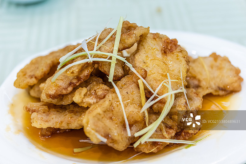 一盘锅包肉图片素材