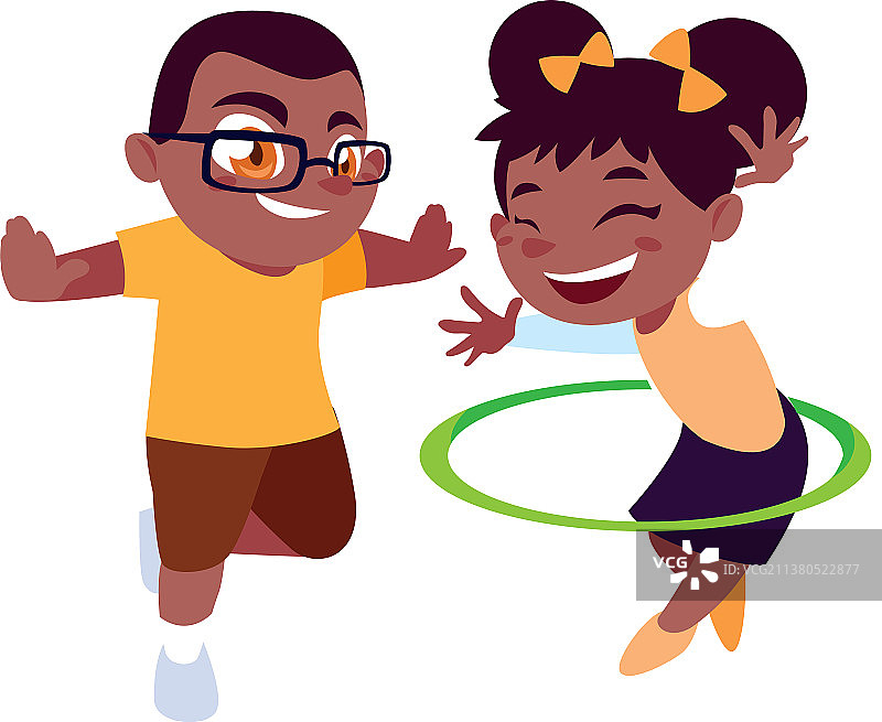 卡通男孩和女孩设计图片素材