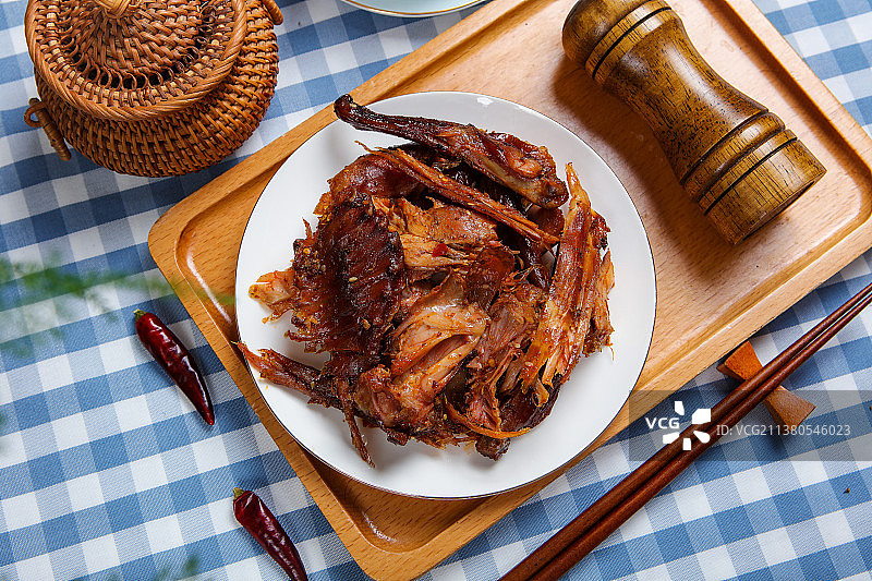 美味好吃的手撕兔肉图片素材