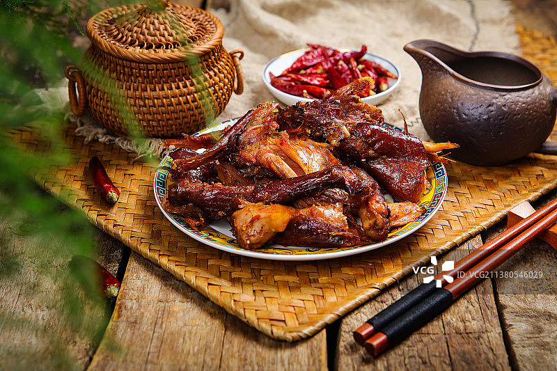 美味好吃的手撕兔肉图片素材