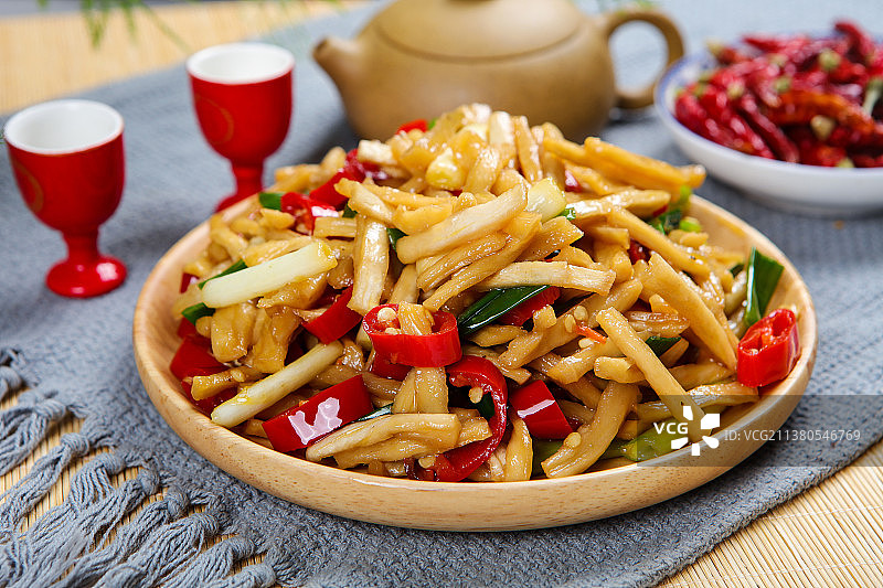 素炒萝卜干图片素材