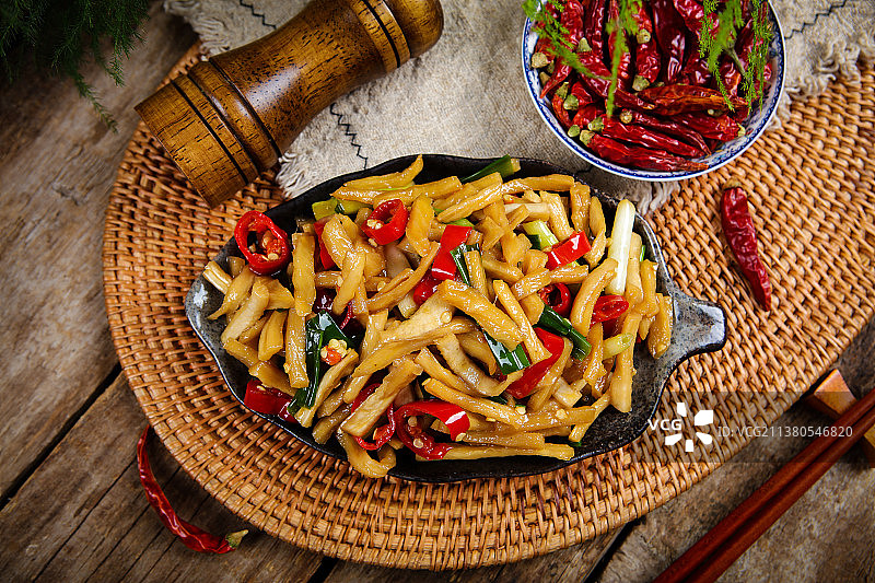 素炒萝卜干图片素材