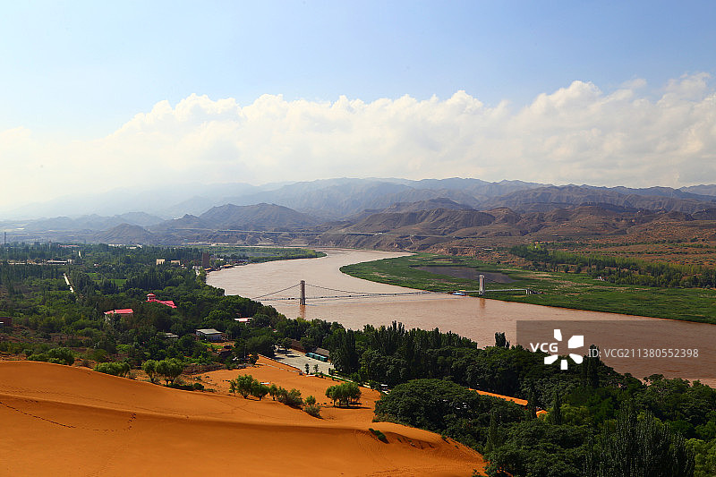 宁夏沙坡头黄河图片素材