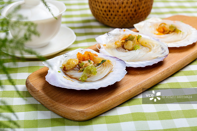 鲜美蒜蓉粉丝贝图片素材