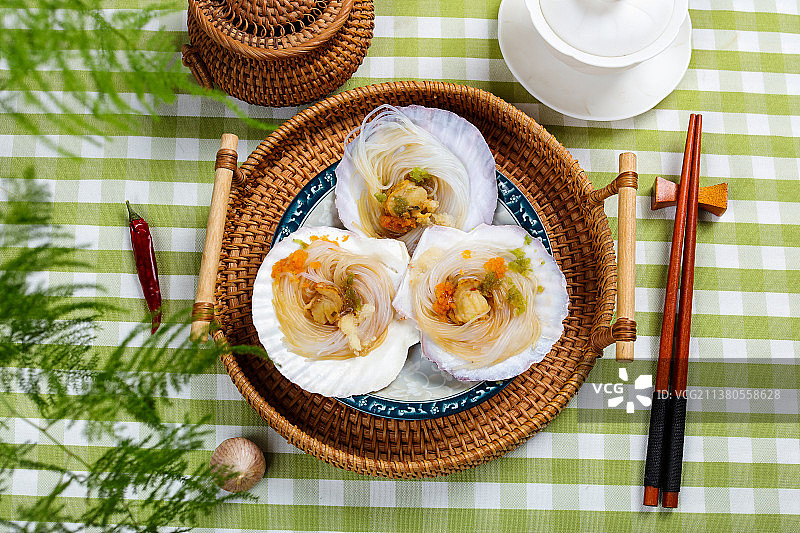 鲜美蒜蓉粉丝贝图片素材