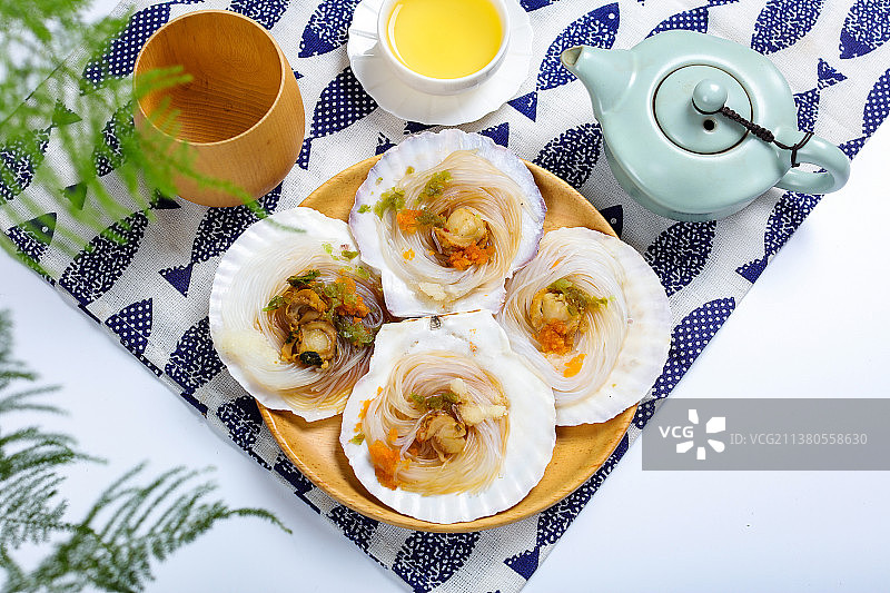 鲜美蒜蓉粉丝贝图片素材