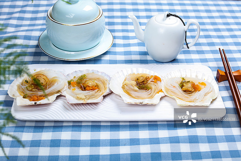 鲜美蒜蓉粉丝贝图片素材