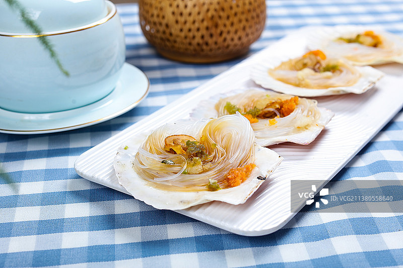 鲜美蒜蓉粉丝贝图片素材