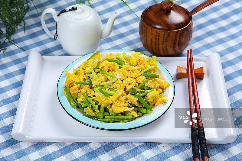 美味蒜苔炒鸡蛋图片素材