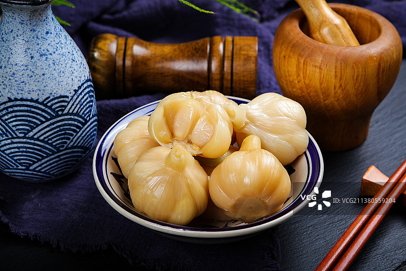 开胃糖醋蒜图片素材