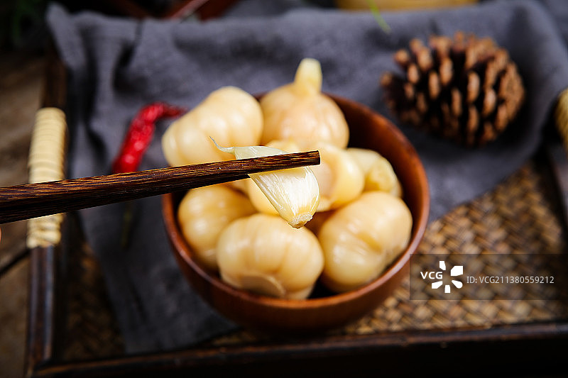 开胃糖醋蒜图片素材