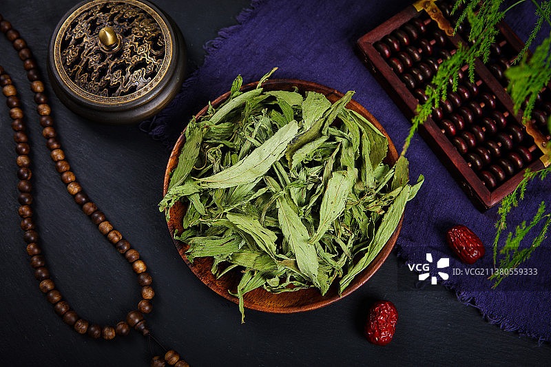 养生甜菊叶图片素材