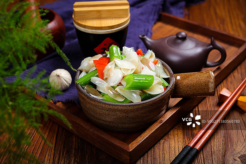 清淡美味西芹炒百合图片素材