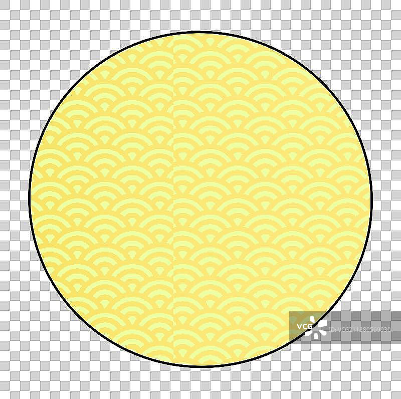 国风漫画古典素材 有纹理的满月图片素材