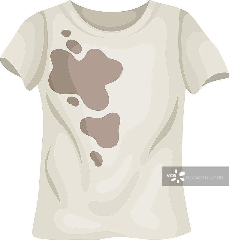 脏白色T恤图片素材