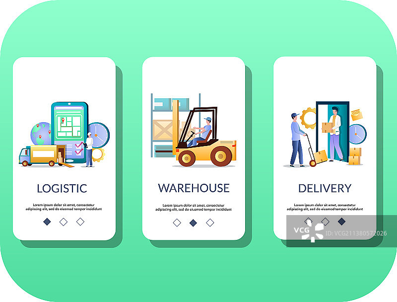 物流App引导页图片素材