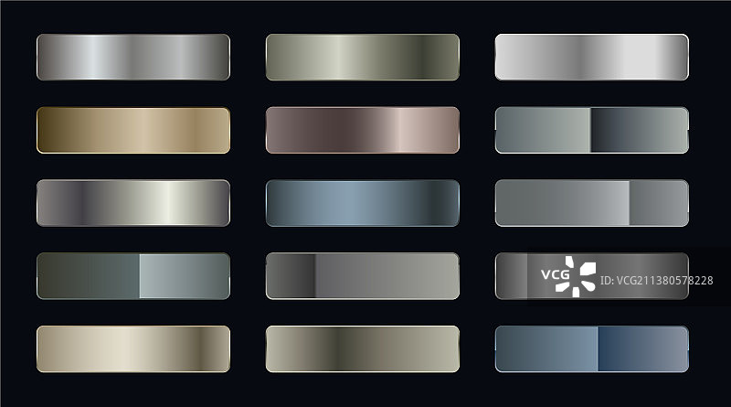 设置金属梯度银青铜和图片素材