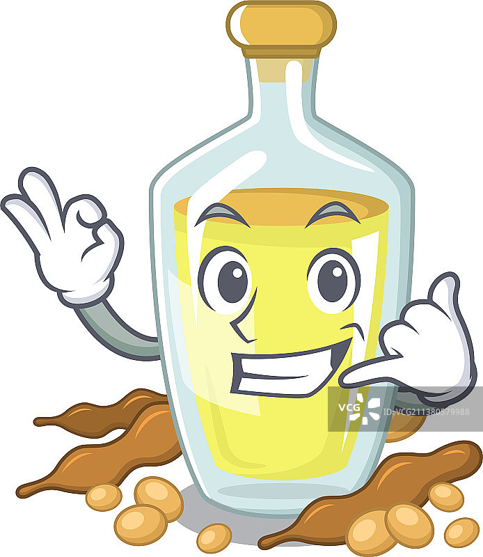 卡通造型大豆油图片素材