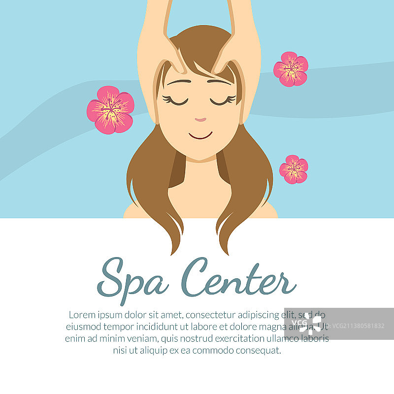 带文本空间的SPA中心banner模板图片素材