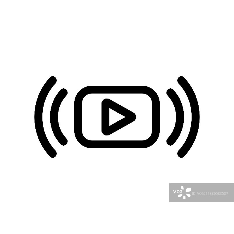 播放图标简易观看视频符号播放器图标图片素材