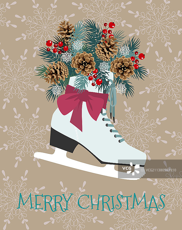 冬季溜冰圣诞节图片素材