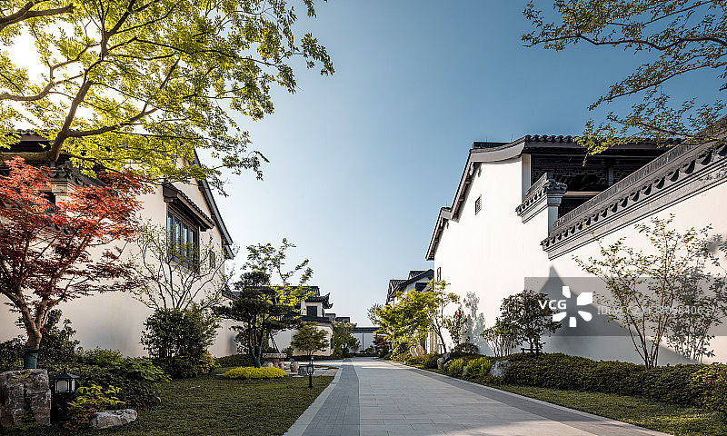 中式园林住宅别墅图片素材