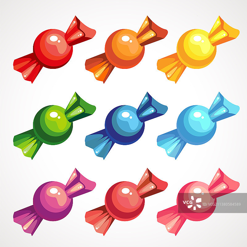 彩色糖果卡通图案图片素材