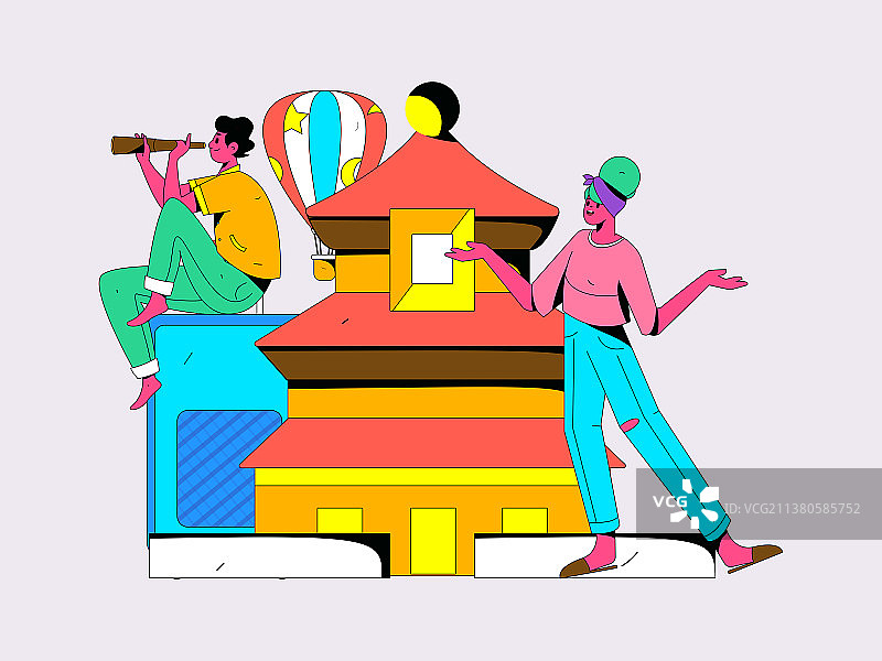 节假日旅游出行人物互联网背景矢量插画图片素材