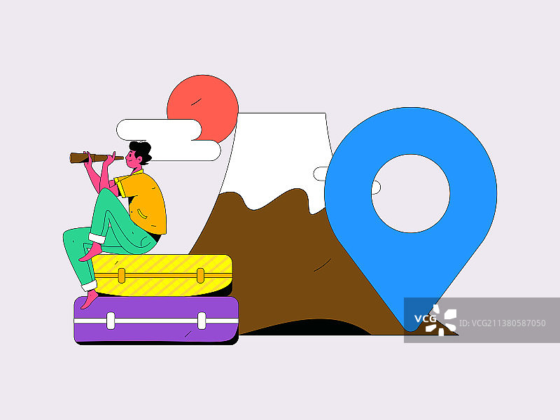节假日旅游出行人物互联网背景矢量插画图片素材
