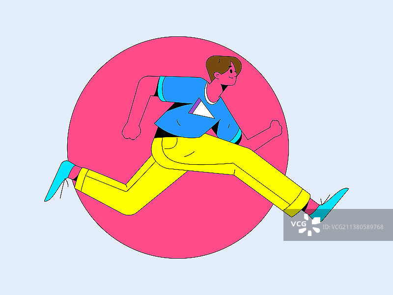 锻炼健康跑步矢量互联网运营插画图片素材