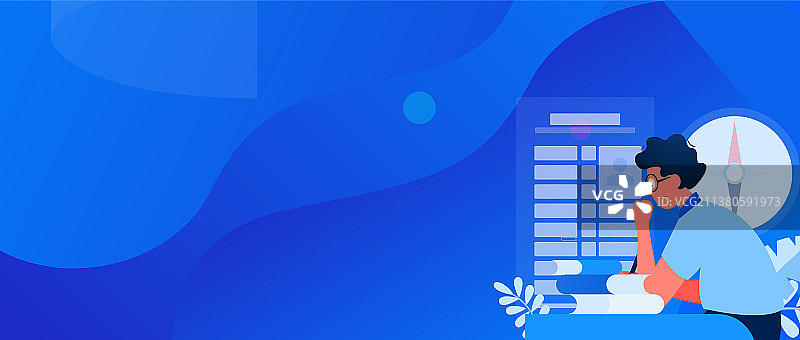 通过网课远程进行培训学习扁平矢量概念运营插画图片素材