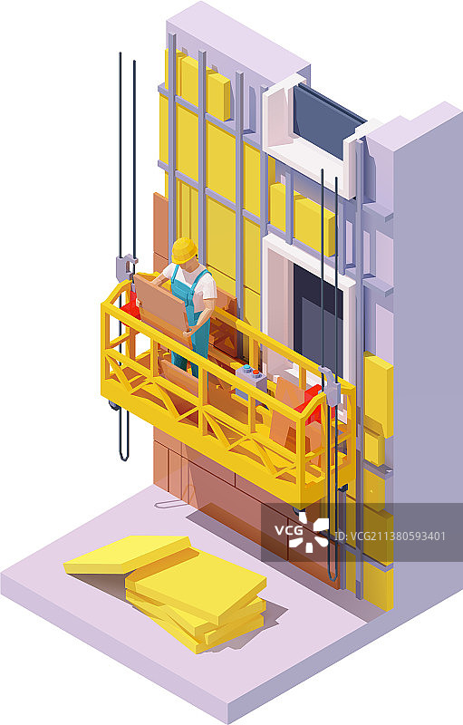 2.5D建筑外墙隔热图片素材