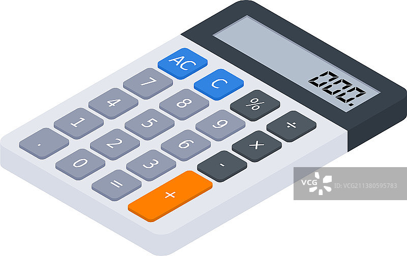 电子计算器2.5D扁平图标图片素材
