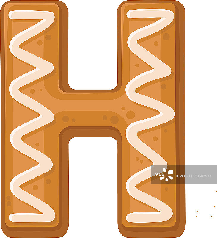 H字母形状的饼干图片素材